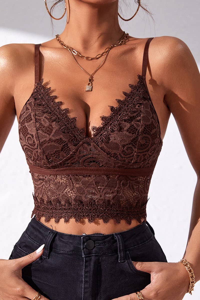 V NECK BRALETTE