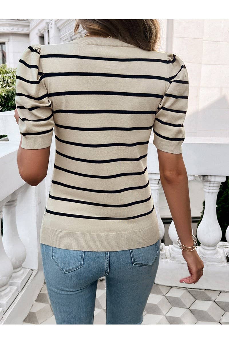 WHITE PUFF SLEEVE TOP