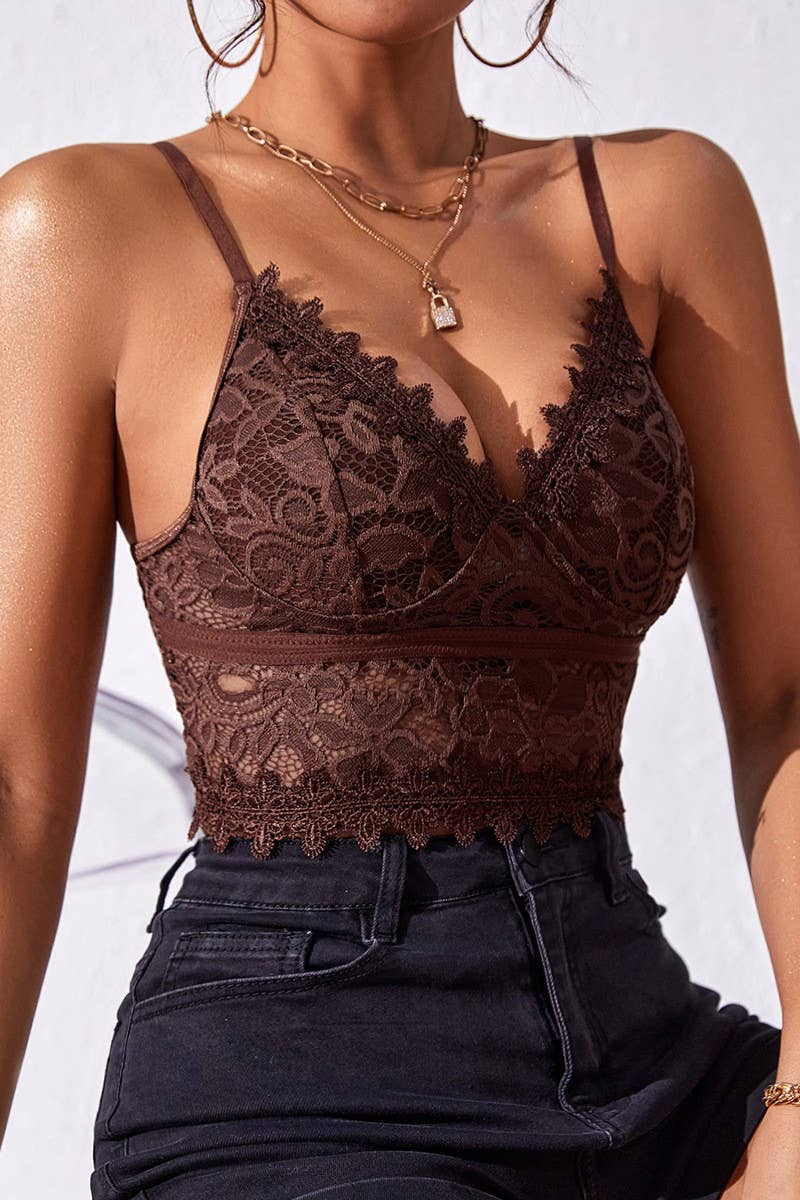 V NECK BRALETTE