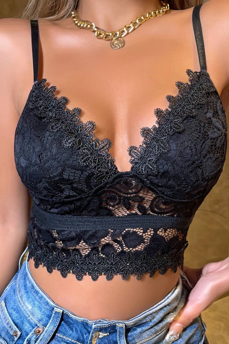 V NECK BRALETTE