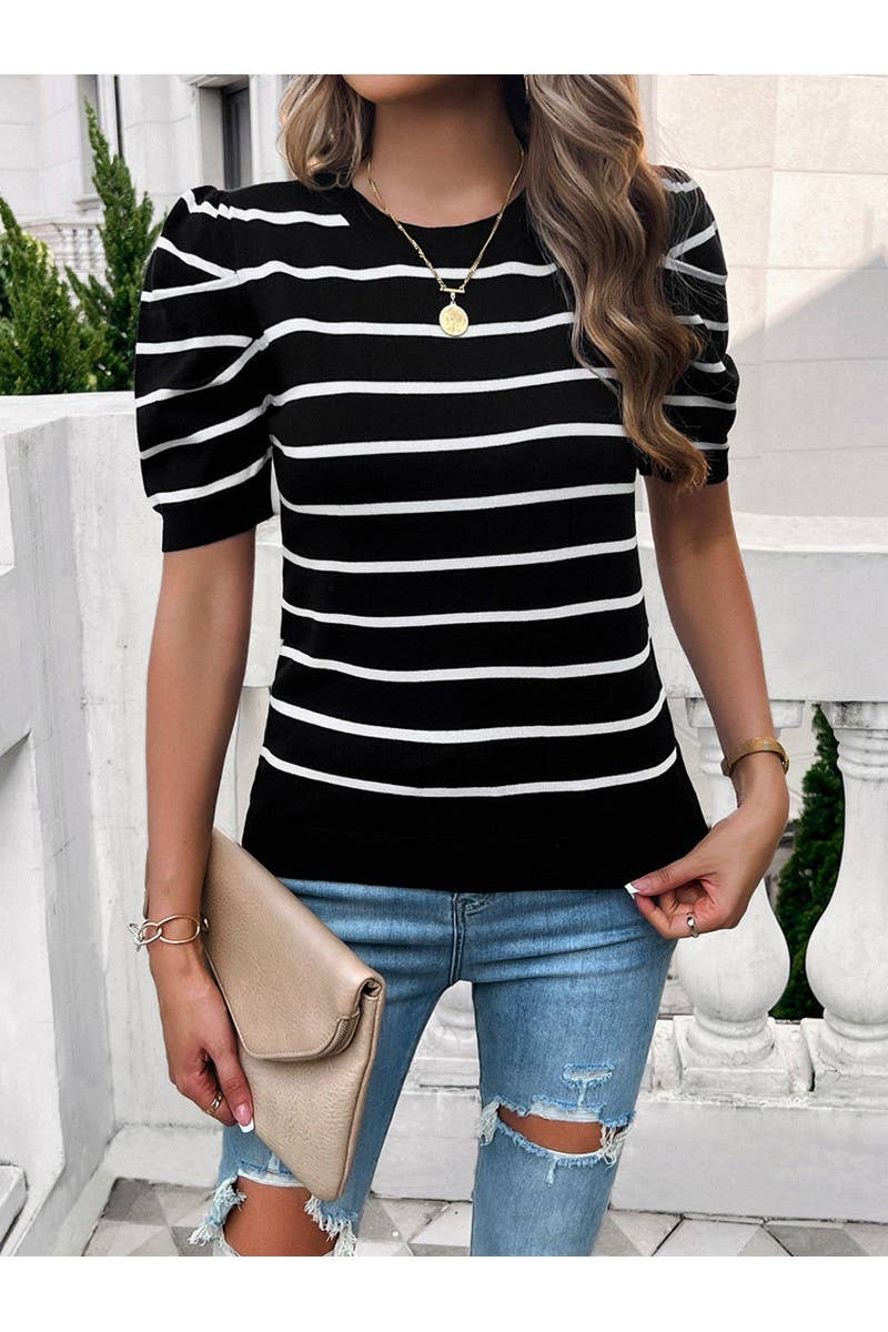 WHITE PUFF SLEEVE TOP